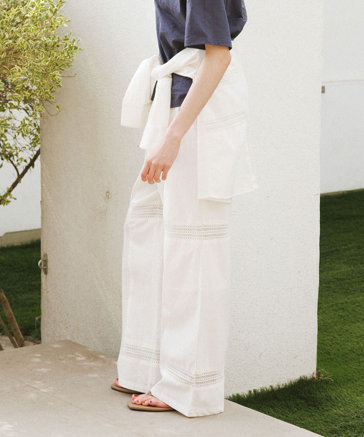 Sonny Label 「ブロッキングレースコットンイージーパンツ」|その他|