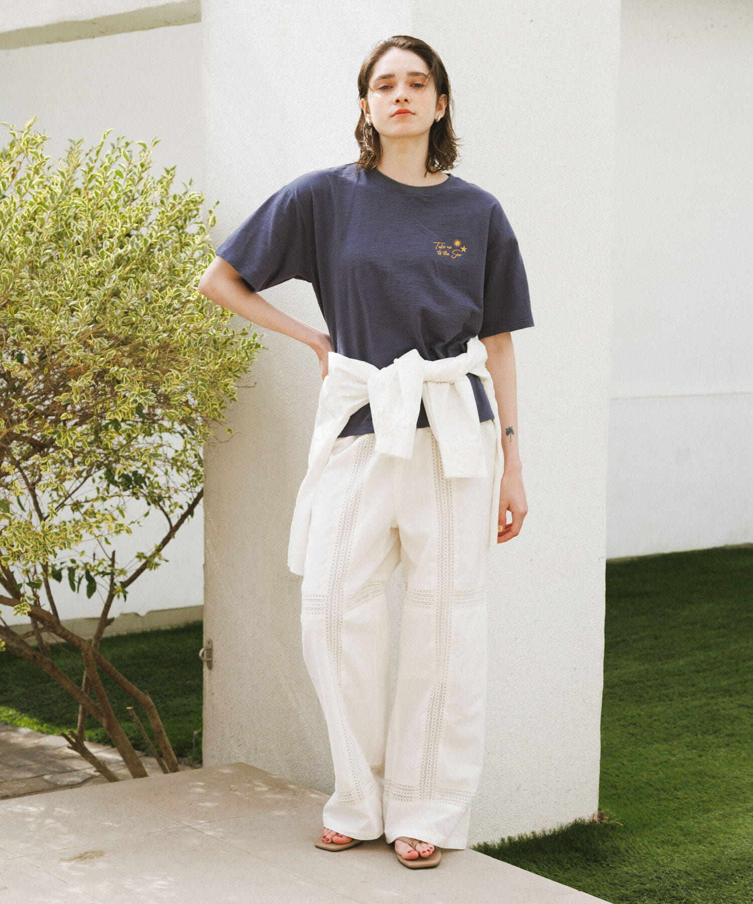 Sonny Label 「ブロッキングレースコットンイージーパンツ」|その他|