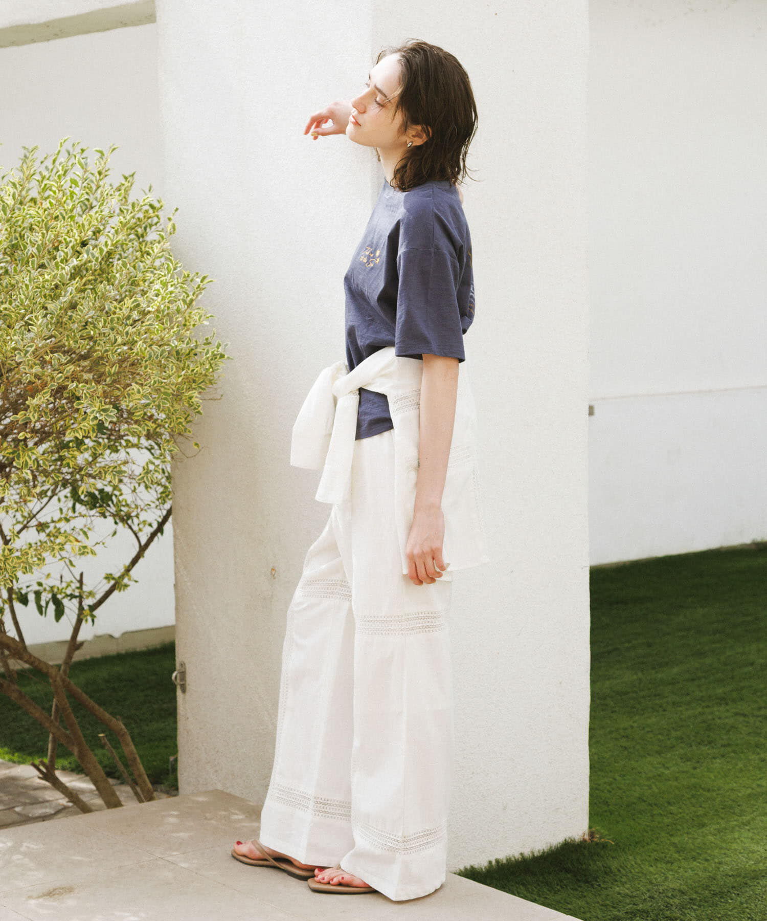 Sonny Label 「ブロッキングレースコットンイージーパンツ」|その他|