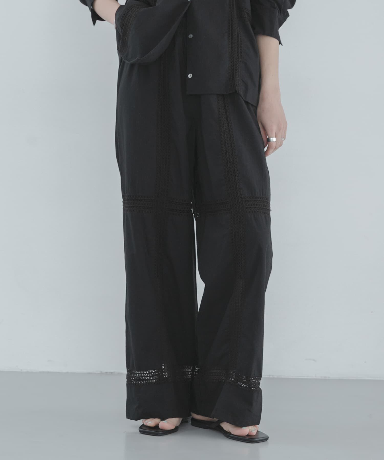 Sonny Label 「ブロッキングレースコットンイージーパンツ」|その他|