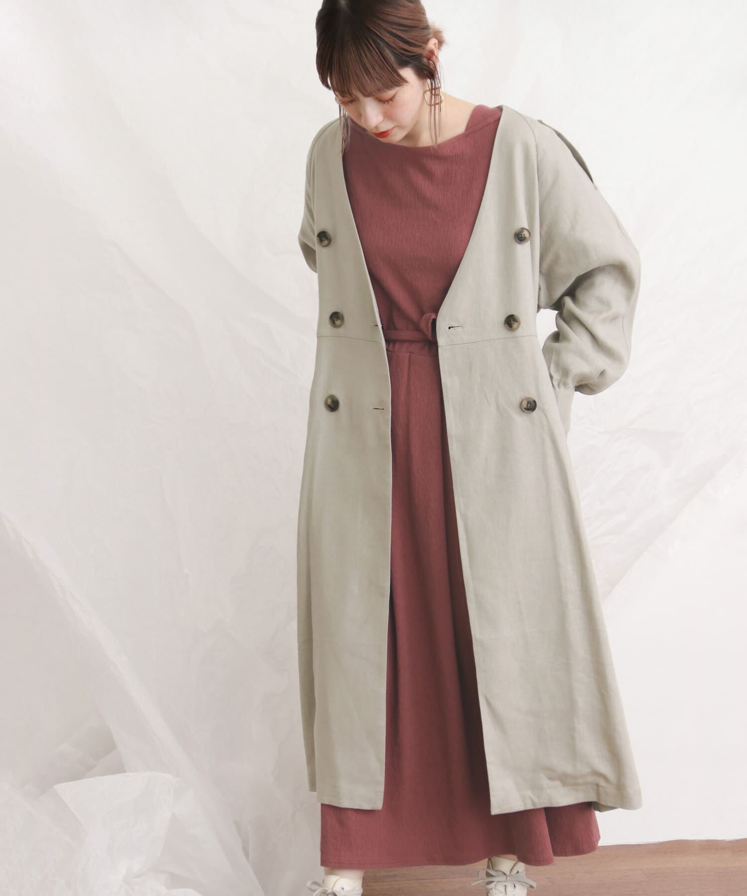  「トレンチドレスコート&there4;」|トレンチコート|
