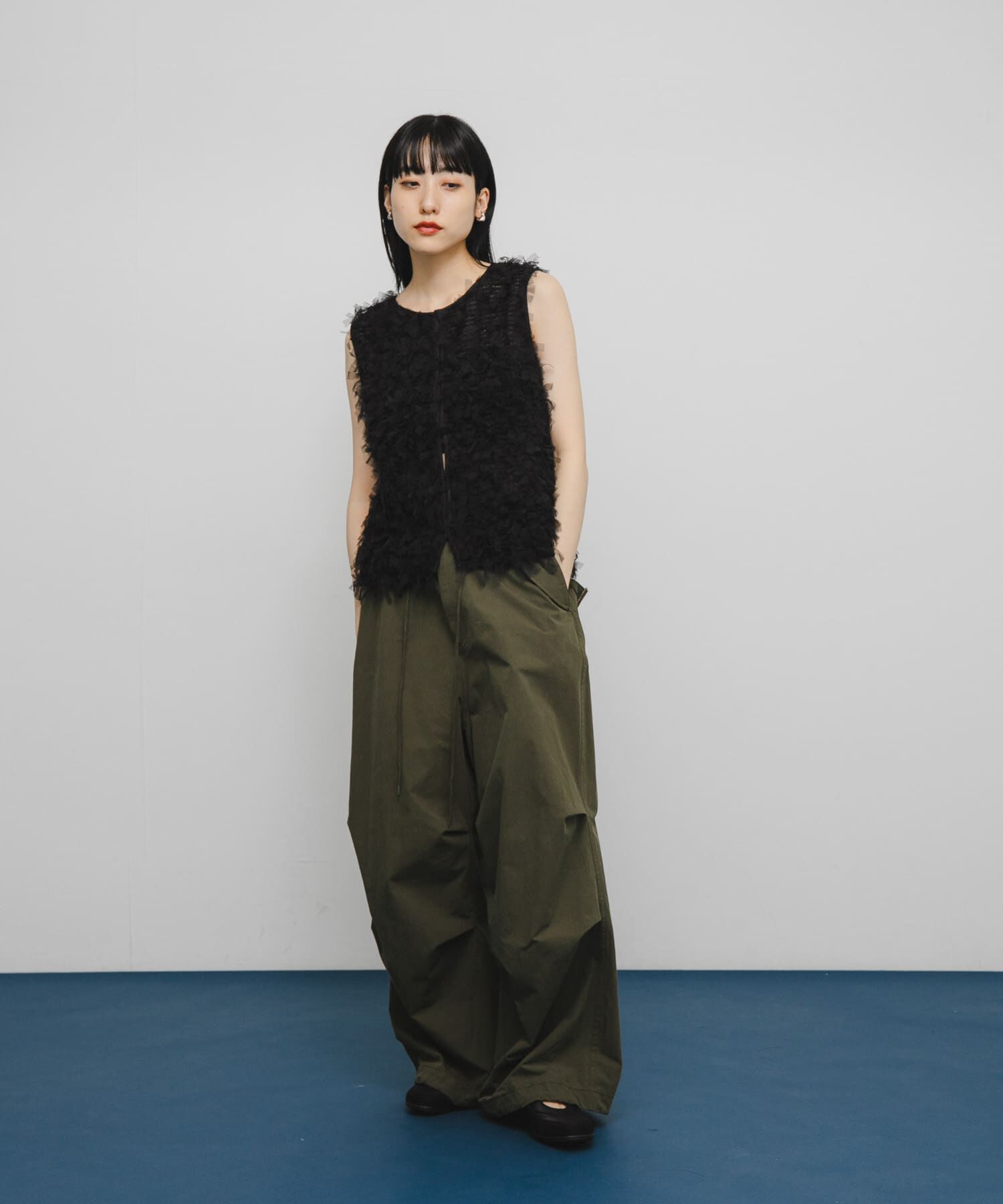  「チュールフリンジトップス」|ベスト・ジレ|