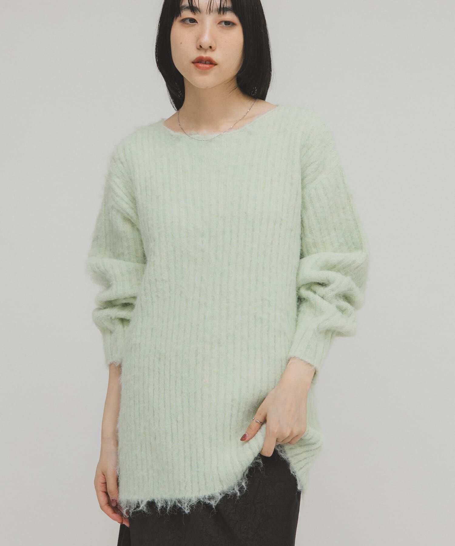  「シャギールーズリブニット」|ニット・セーター|