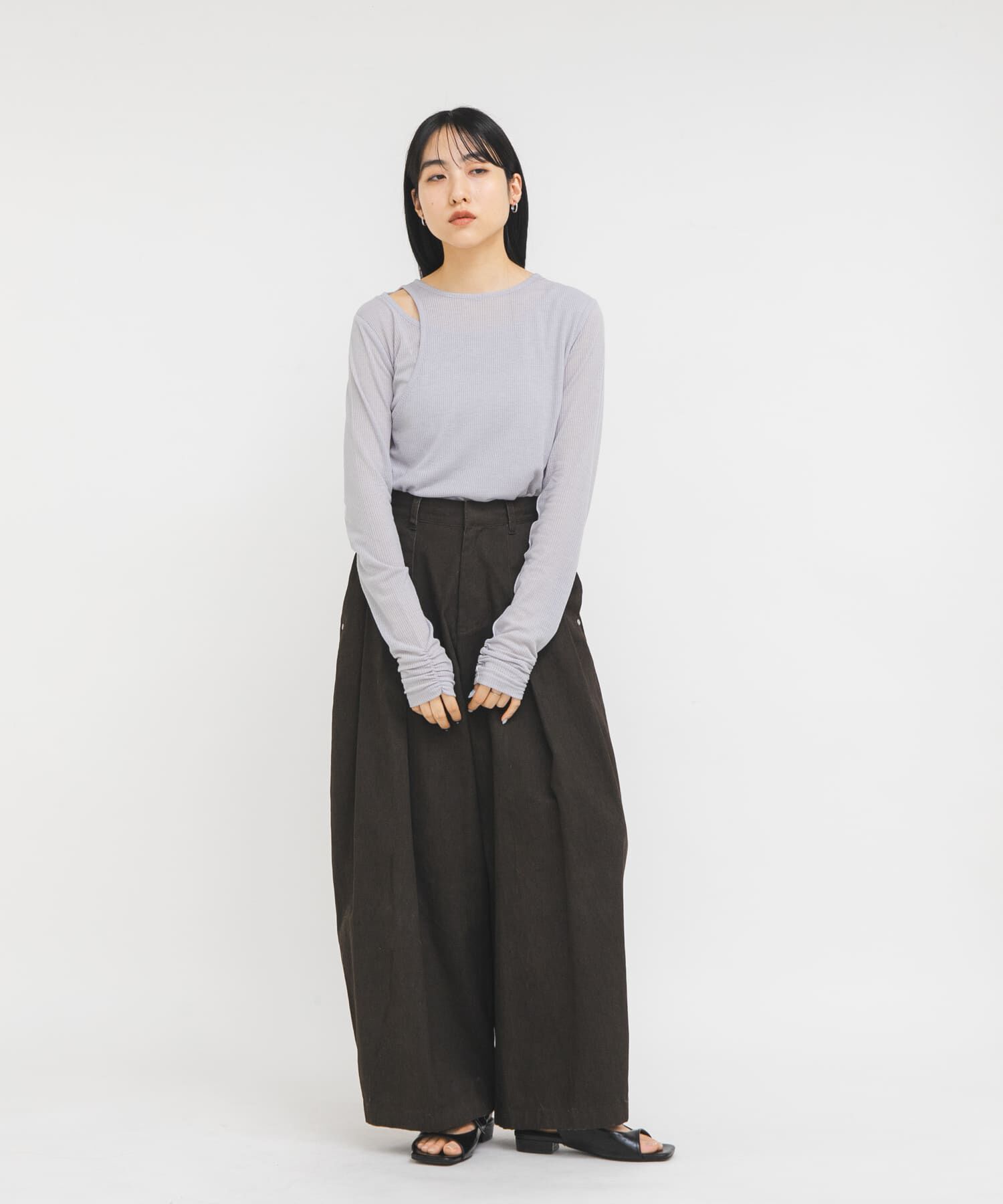  「アシメレイヤードTEE」|Tシャツ・カットソー|