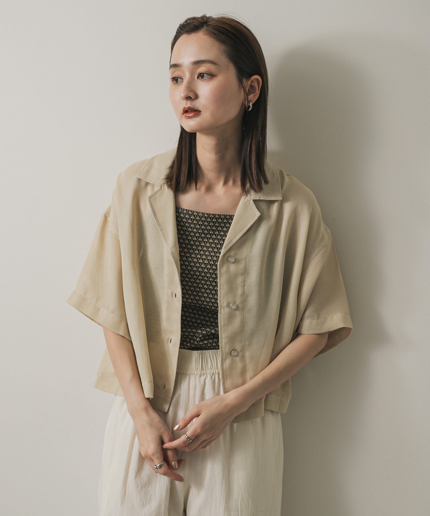 SENSE OF PLACE by URBAN RESEARCH「リネンライクメッシュシャツ」|シャツ・ブラウス|