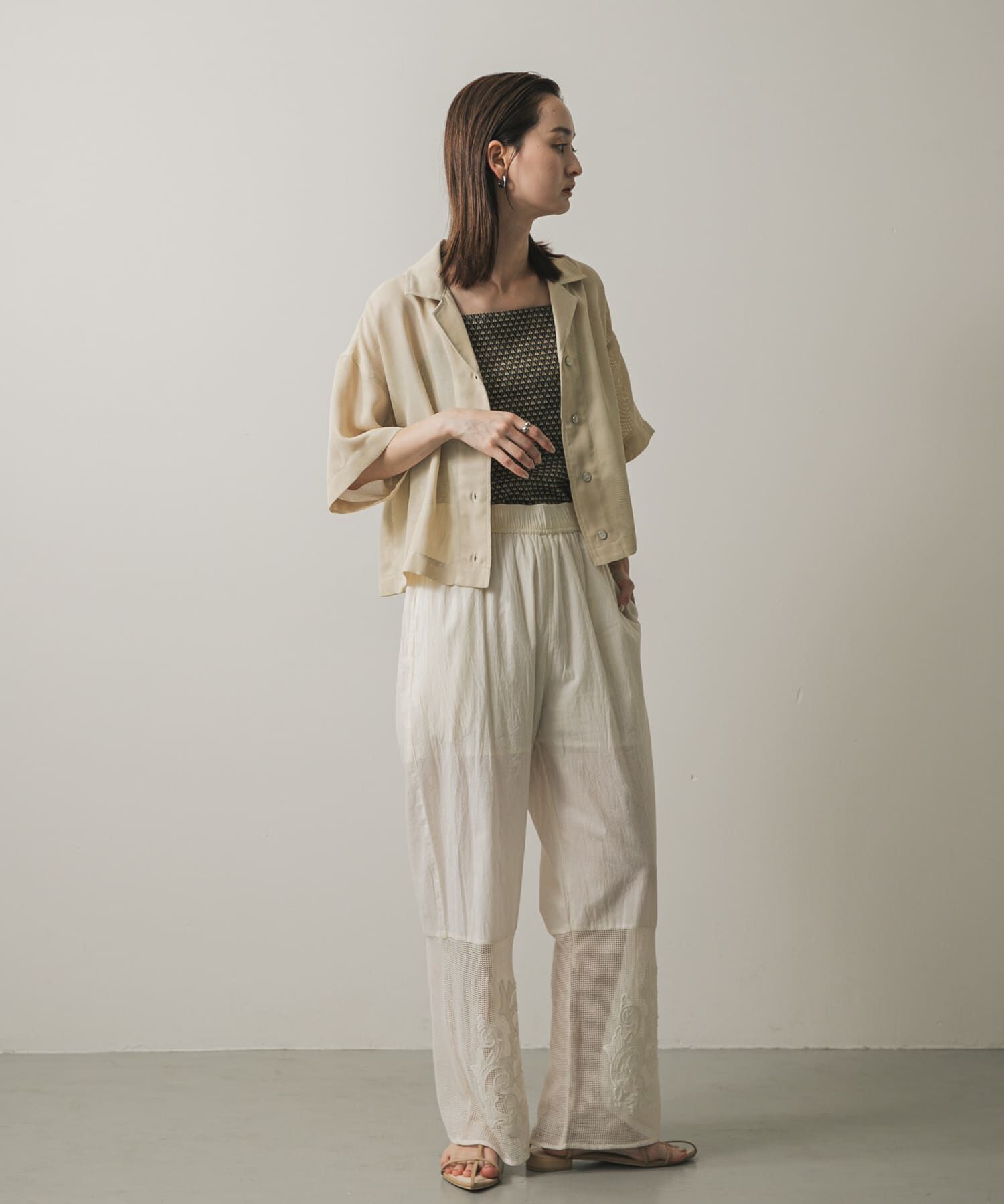 SENSE OF PLACE by URBAN RESEARCH「リネンライクメッシュシャツ」|シャツ・ブラウス|