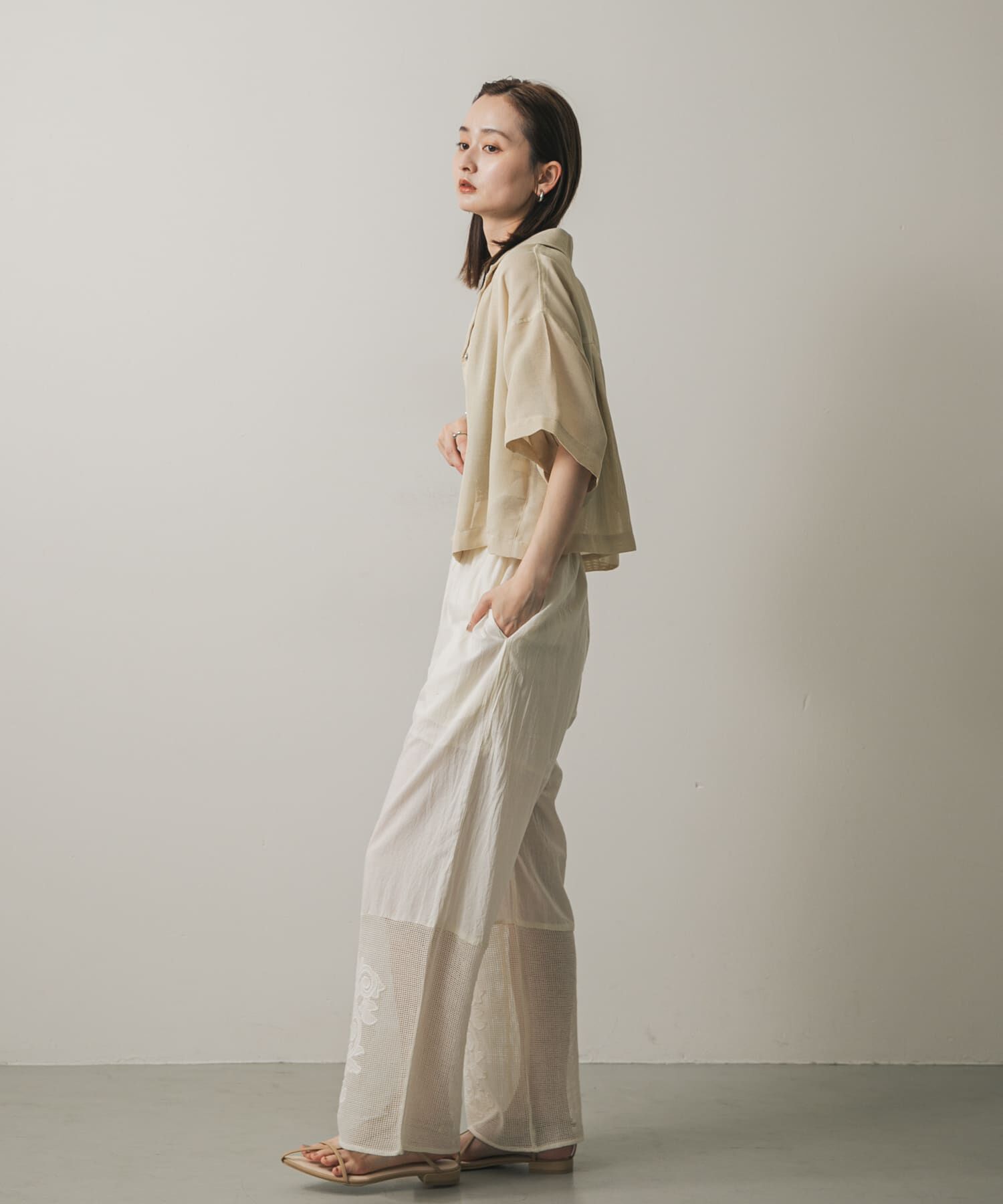 SENSE OF PLACE by URBAN RESEARCH「リネンライクメッシュシャツ」|シャツ・ブラウス|