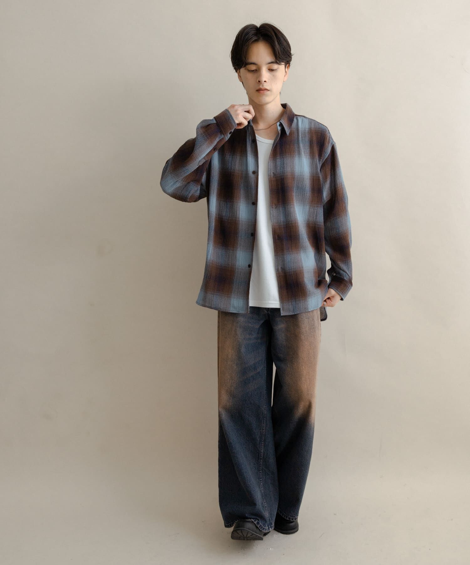 SENSE OF PLACE by URBAN RESEARCH「ヴィンテージライクデニムワイドパンツ」|デニム|