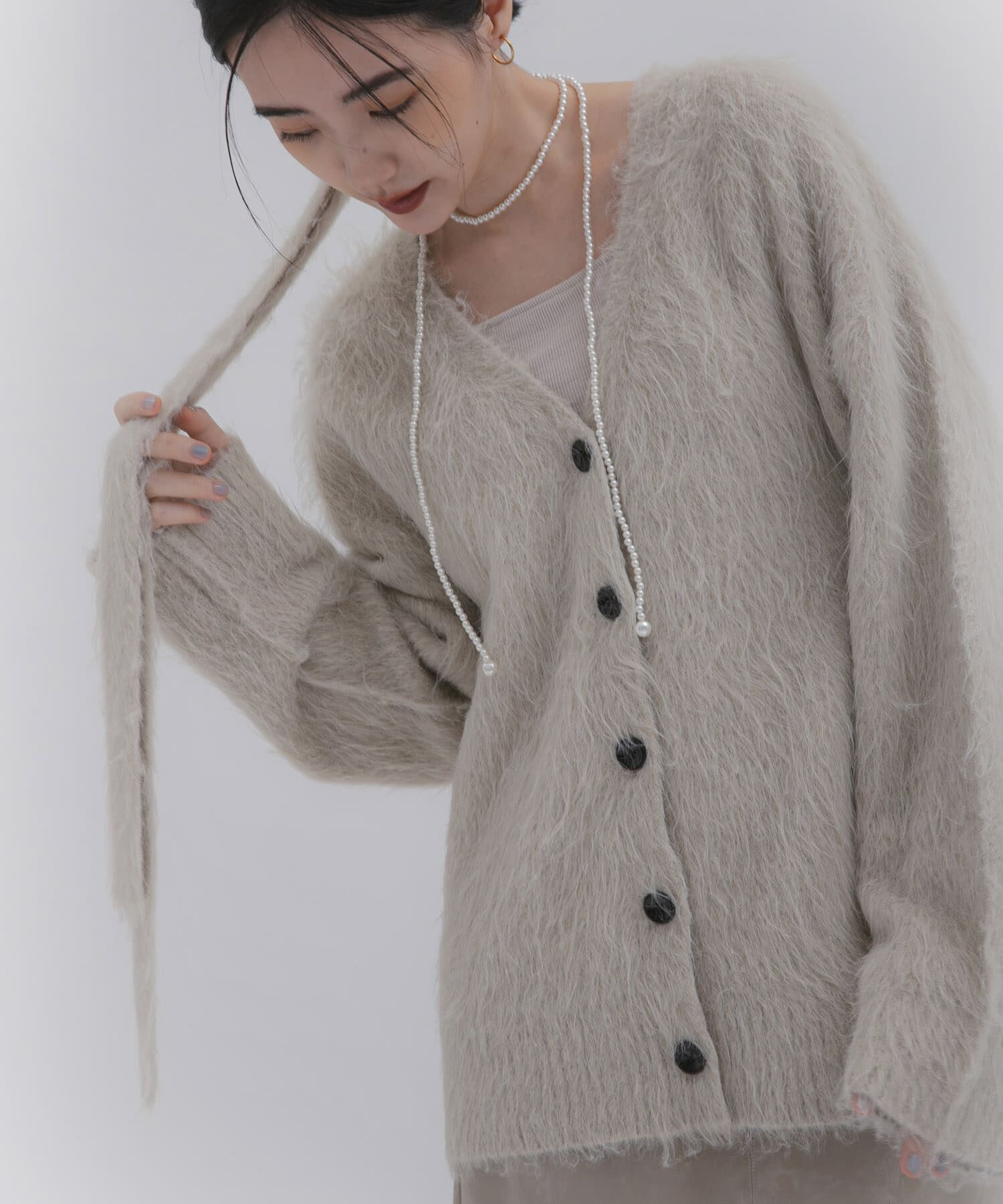 SENSE OF PLACE by URBAN RESEARCH「タイツキシャギーカーディガン」|カーディガン|