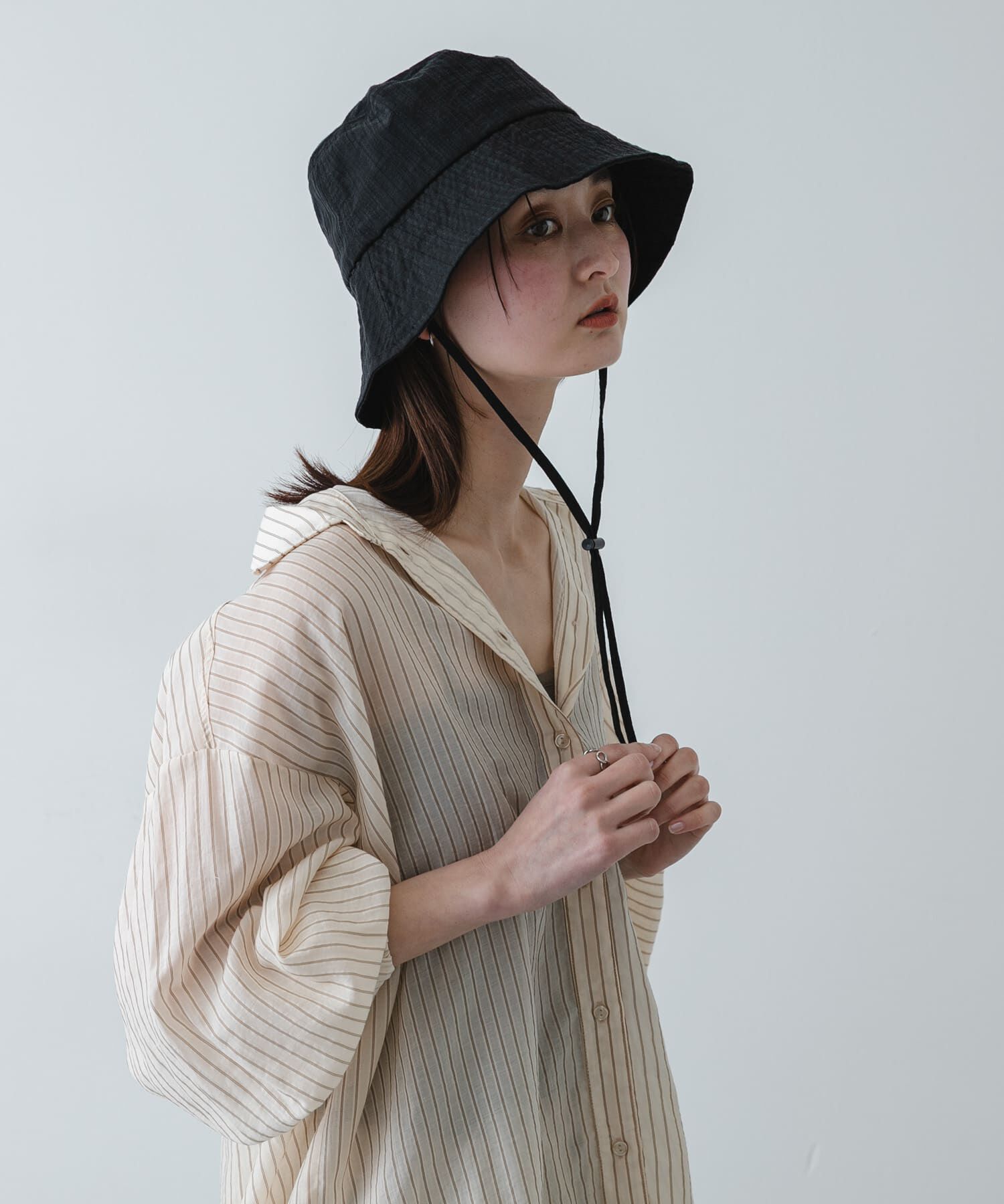 SENSE OF PLACE by URBAN RESEARCH「UVダウンブリムハット」|ハット|ブラック