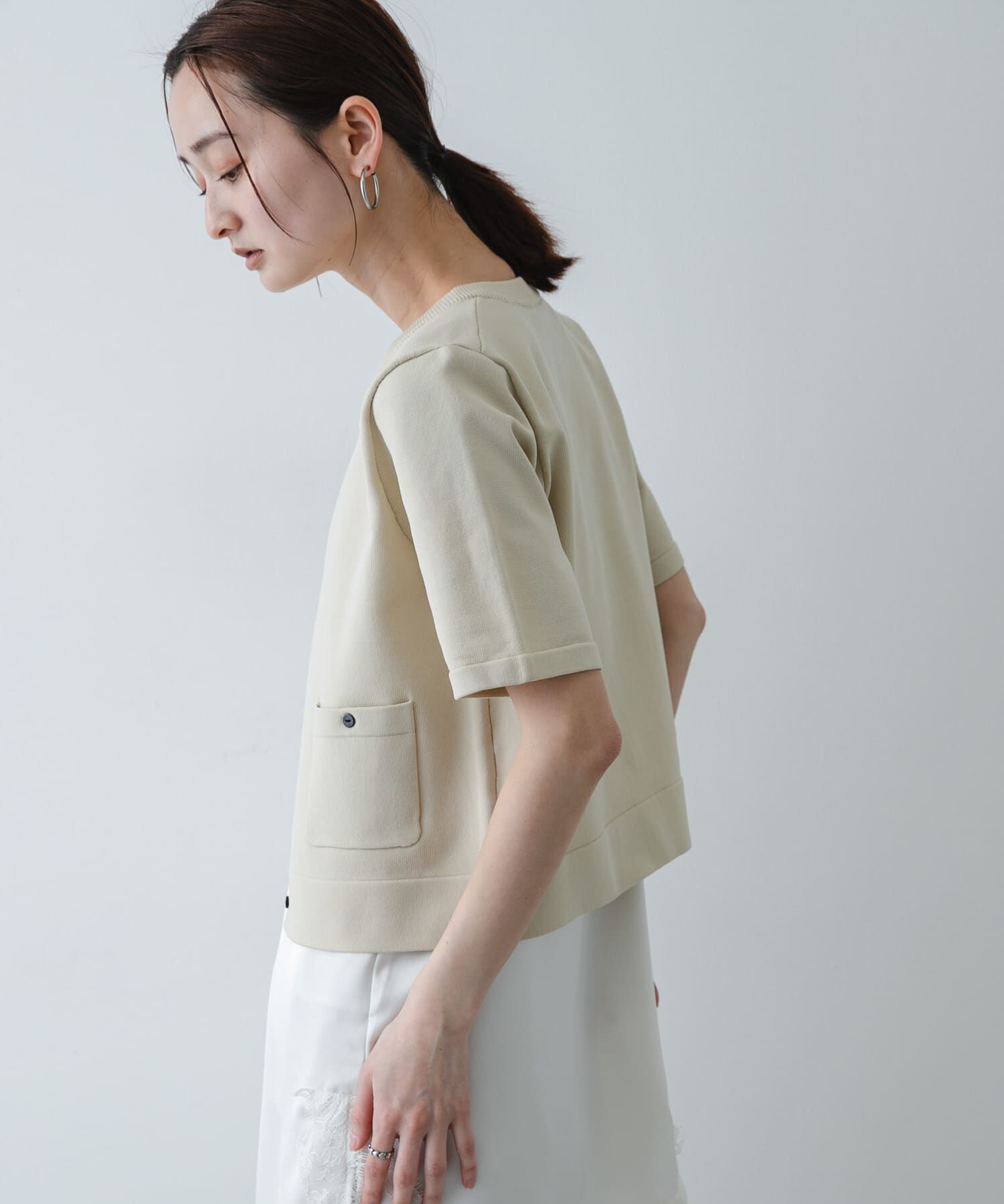 SENSE OF PLACE by URBAN RESEARCH「『洗濯可』ポケットツキハーフスリーブカーディガン」|カーディガン|