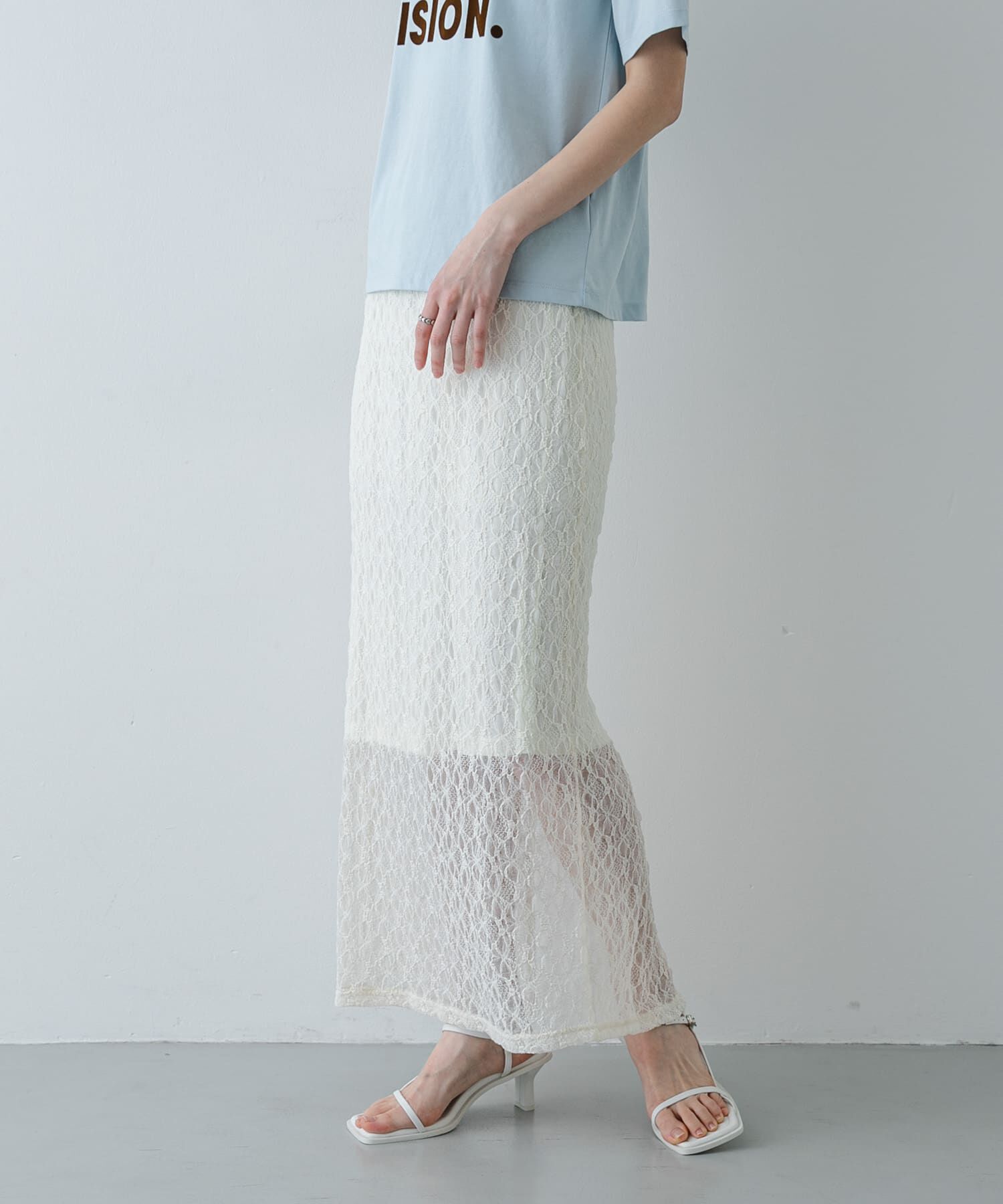 SENSE OF PLACE by URBAN RESEARCH「レースナロースカート」|スカート|