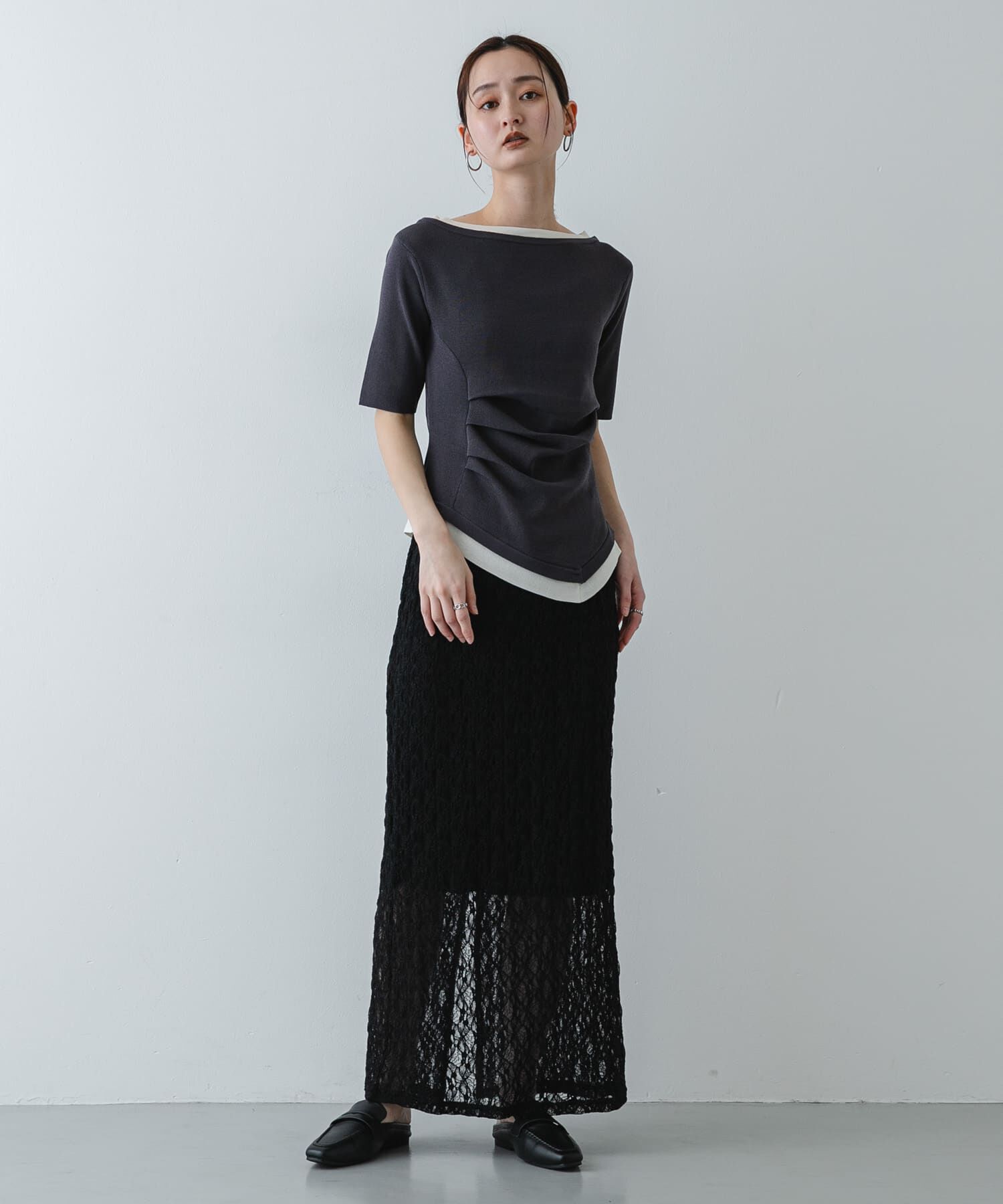 SENSE OF PLACE by URBAN RESEARCH「レースナロースカート」|スカート|