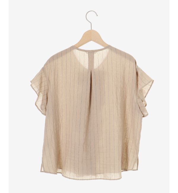  「ストライプフロントフリルブラウス」|シャツ・ブラウス|