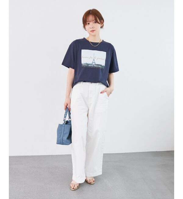  「《軽めな素材で夏も快適》ライトオンスデニムワイドパンツ」|デニム|