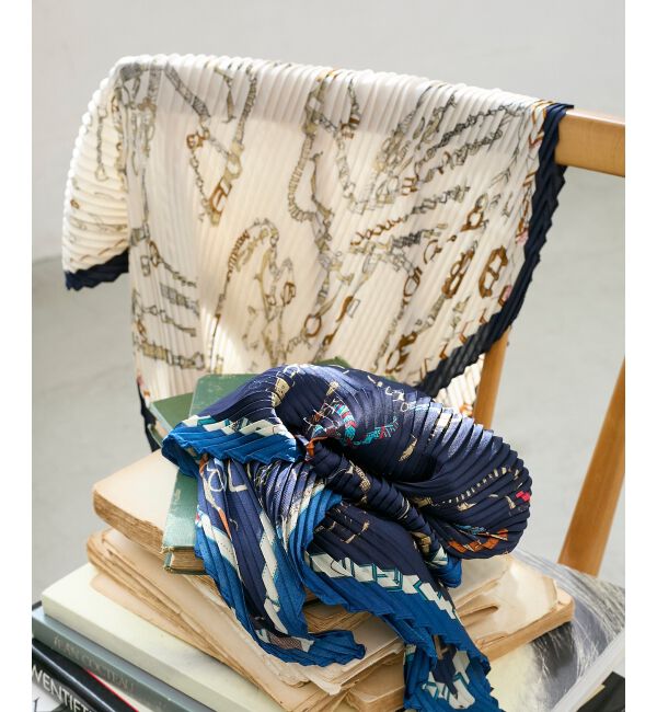  「《WEB限定アイテム》ビットプリントプリーツスカーフ」|バンダナ・スカーフ|