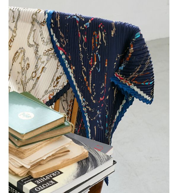  「《WEB限定アイテム》ビットプリントプリーツスカーフ」|バンダナ・スカーフ|