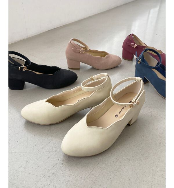 MAJESTICLEGON「ふかふかスカラップパンプス」|パンプス|