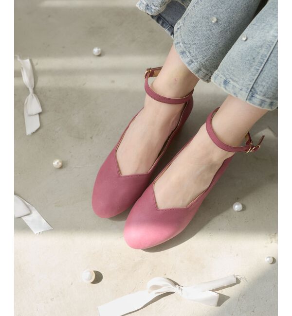 MAJESTICLEGON「ふかふかスカラップパンプス」|パンプス|レッド