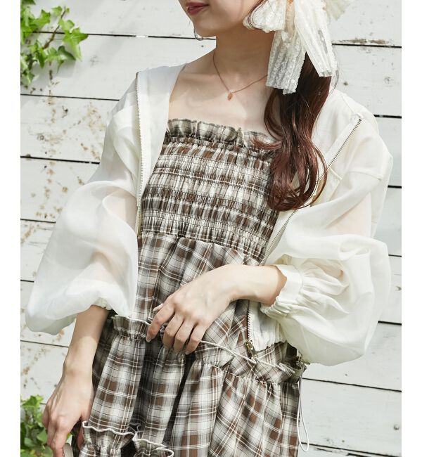  「シアーフードブルゾン」|シャツ・ブラウス|