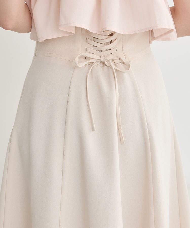 earth music&ecology「バックレースアップスカート」|フレア|