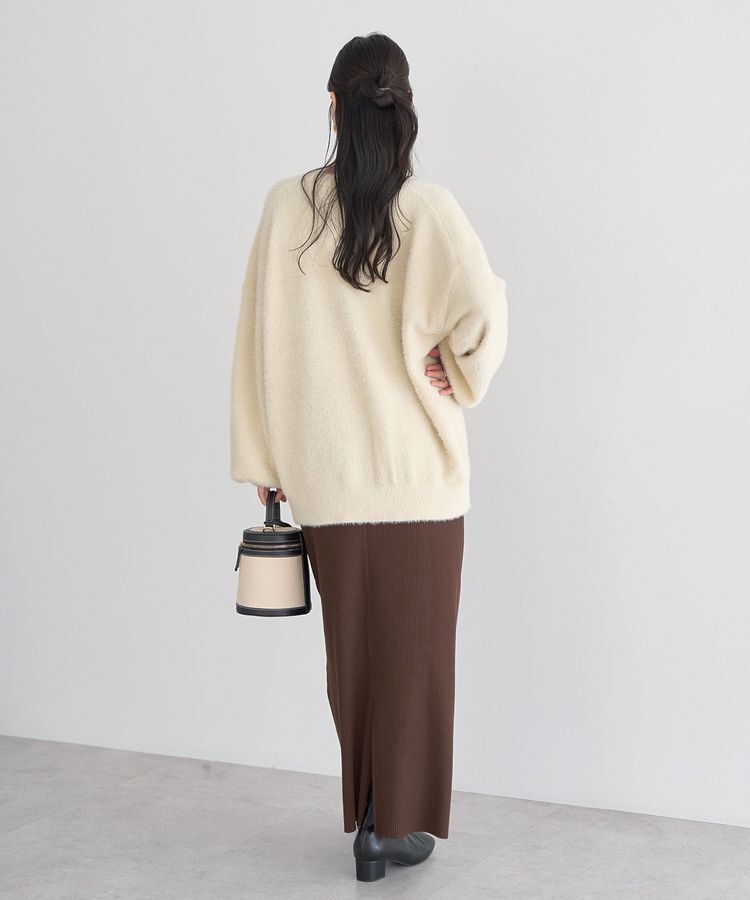 earth music&ecology「ラメミニシャギーVネックニットカーディガン」|カーディガン|