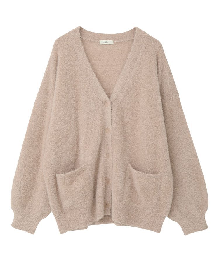 earth music&ecology「ラメミニシャギーVネックニットカーディガン」|カーディガン|