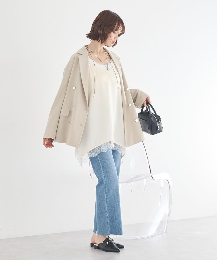 earth music&ecology「ランジェリーライクレースキャミ」|キャミソール|