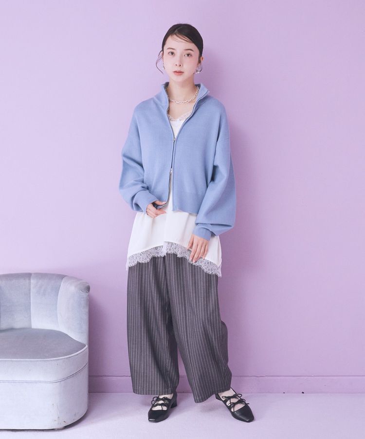 earth music&ecology「ランジェリーライクレースキャミ」|キャミソール|