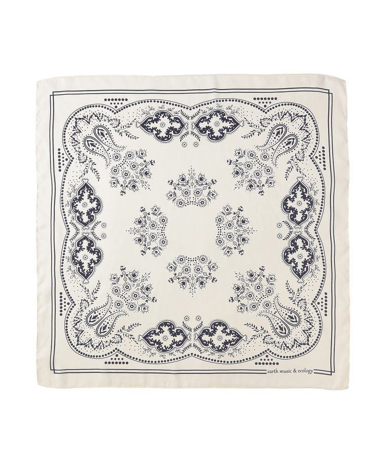 earth music&ecology「ボタニカル柄スカーフ(70&times;70)」|バンダナ・スカーフ|