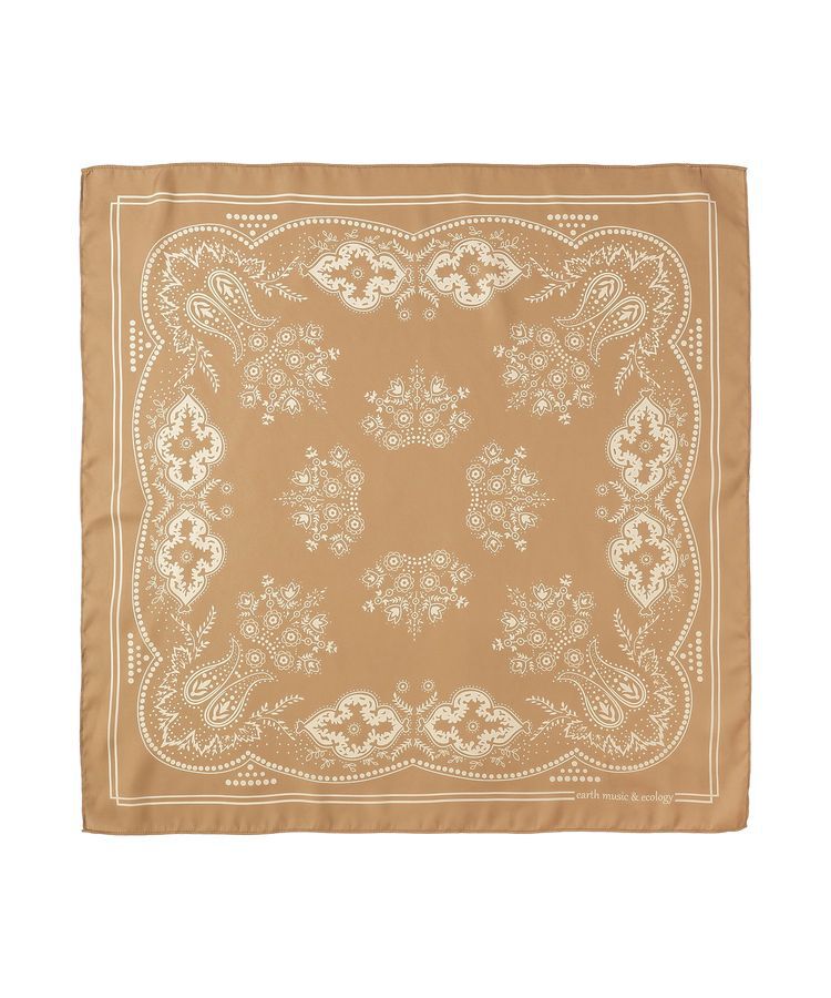 earth music&ecology「ボタニカル柄スカーフ(70&times;70)」|バンダナ・スカーフ|