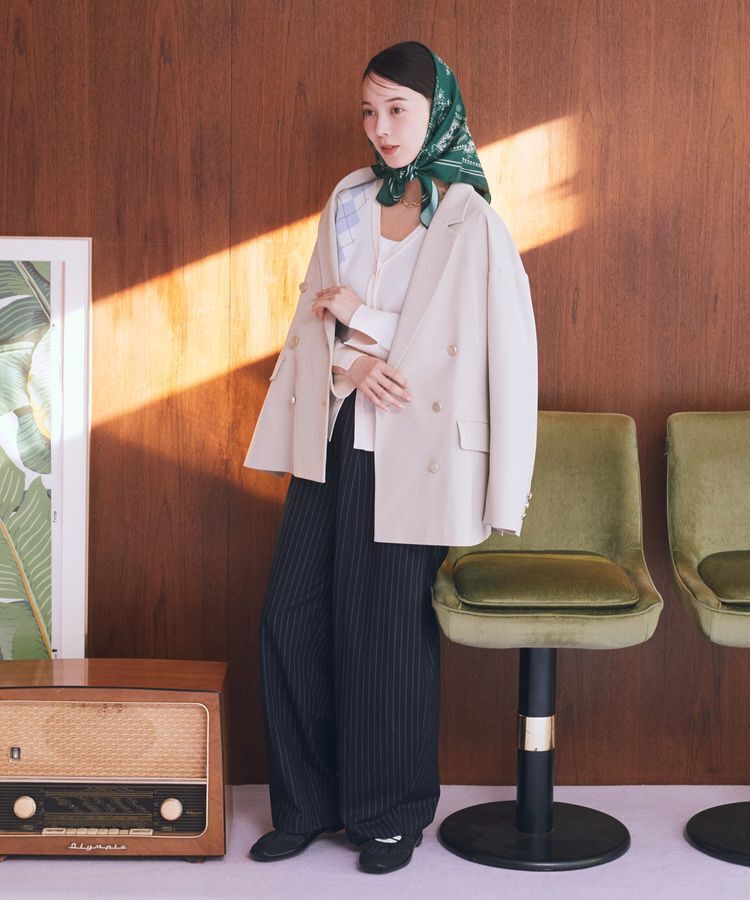 earth music&ecology「ボタニカル柄スカーフ(70&times;70)」|バンダナ・スカーフ|