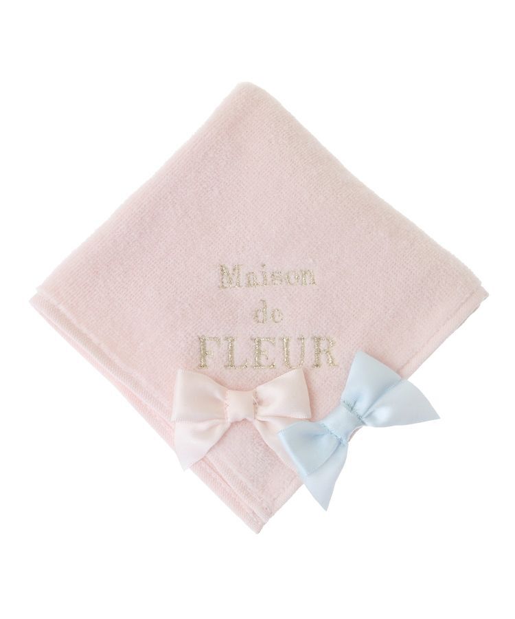 Maison de FLEUR「バイカラーリボンタオルハンカチ」|ハンカチ|