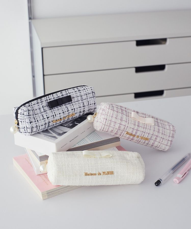 Maison de FLEUR「グログランリボンツイードロングポーチ」|ポーチ|