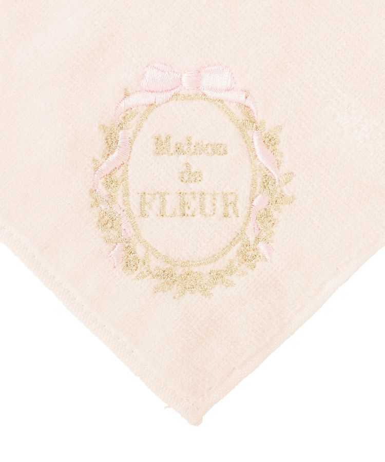 Maison de FLEUR「リボンフレーム刺繍タオルハンカチ」|ハンカチ|
