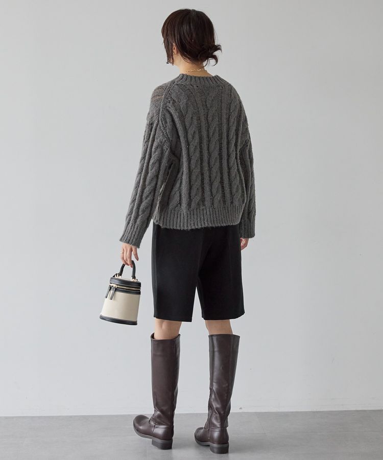 AMERICAN HOLIC「透かしケーブルニットプルオーバー」|ニット・セーター|