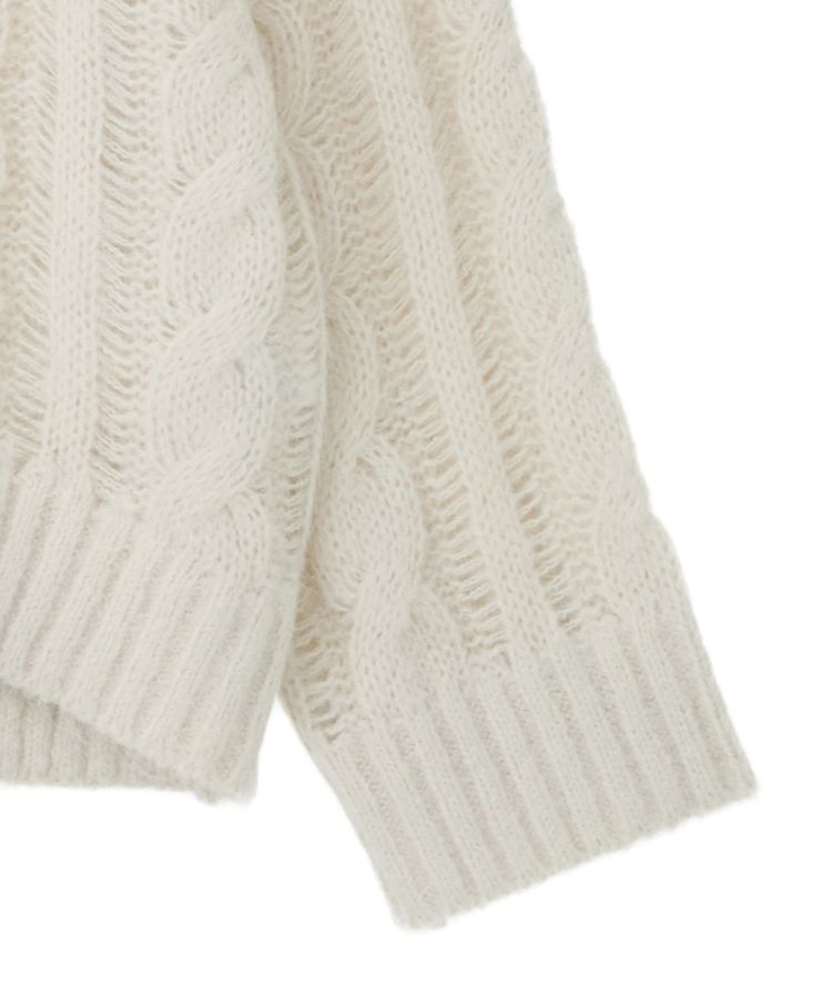 AMERICAN HOLIC「透かしケーブルニットプルオーバー」|ニット・セーター|