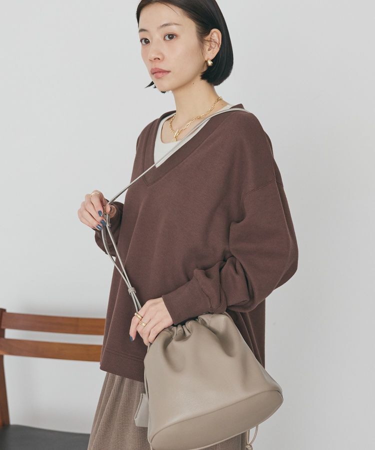 AMERICAN HOLIC「Vネックスムース起毛プルオーバー」|スウェット・ジャージ|