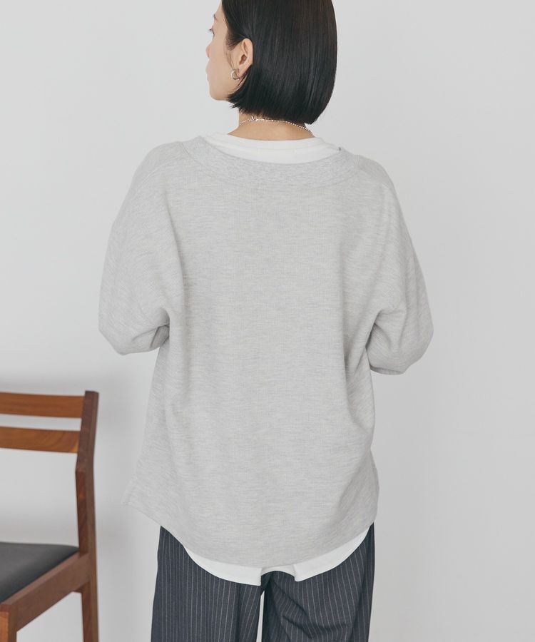 AMERICAN HOLIC「Vネックスムース起毛プルオーバー」|スウェット・ジャージ|