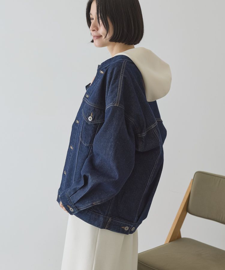 AMERICAN HOLIC「ロング丈デニムジャケット」|テーラードジャケット|