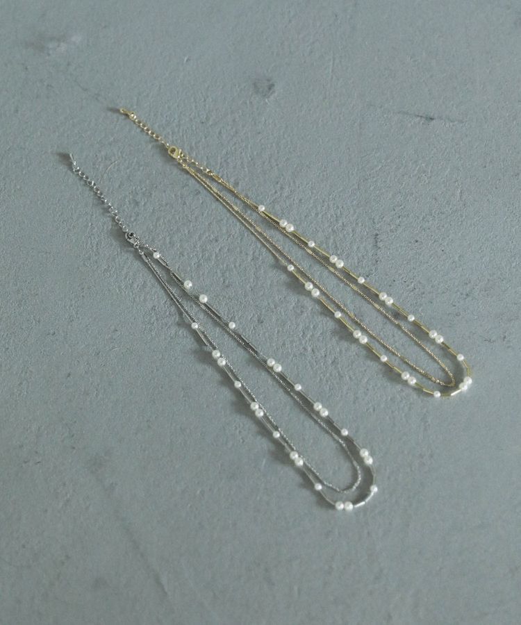armonia「every walk.2連パールパイプネックレス」|ネックレス|