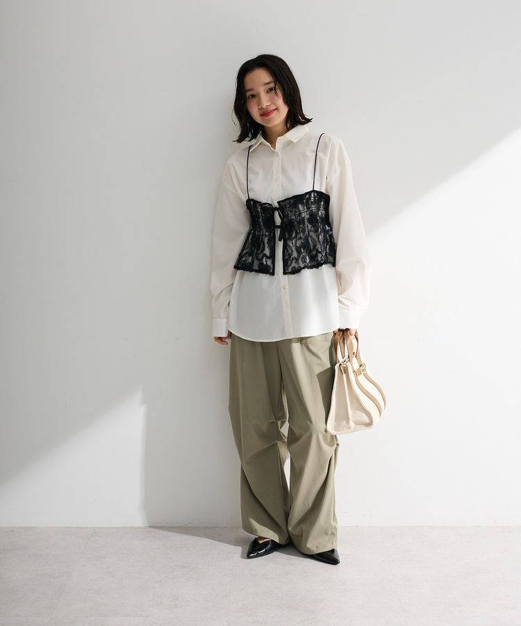 Green Parks「SET2点シャツ+レースビスチェ」|シャツ・ブラウス|