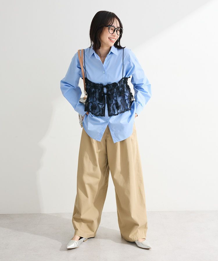 Green Parks「SET2点シャツ+レースビスチェ」|シャツ・ブラウス|