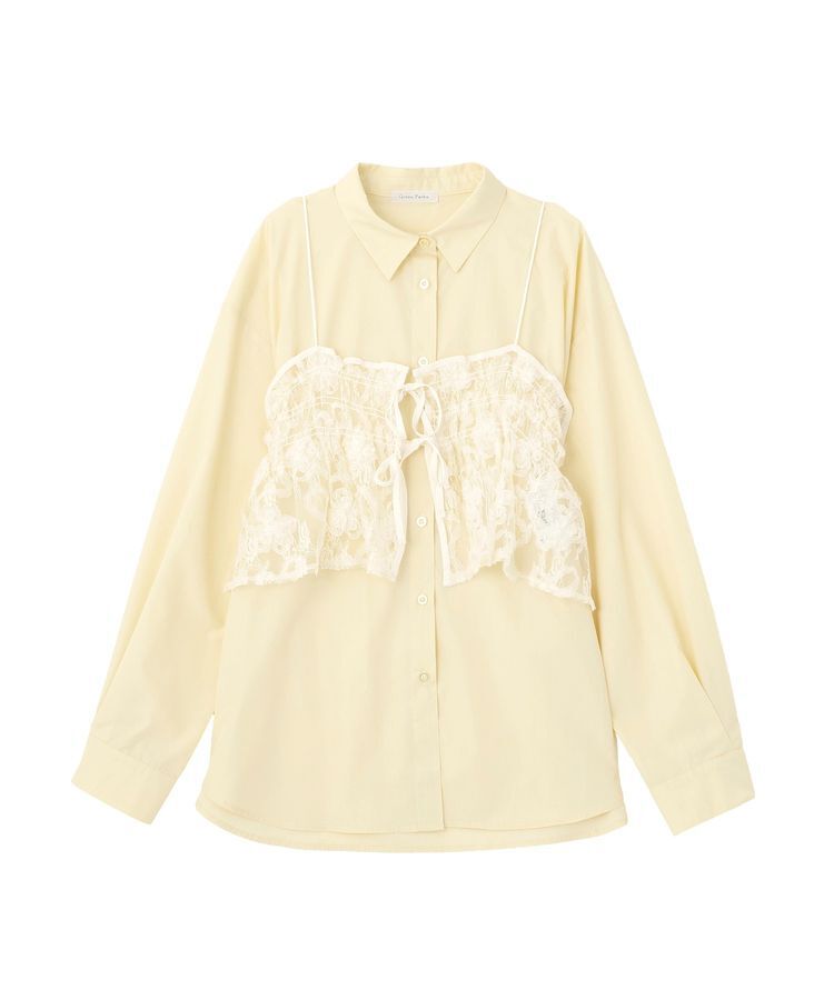 Green Parks「SET2点シャツ+レースビスチェ」|シャツ・ブラウス|