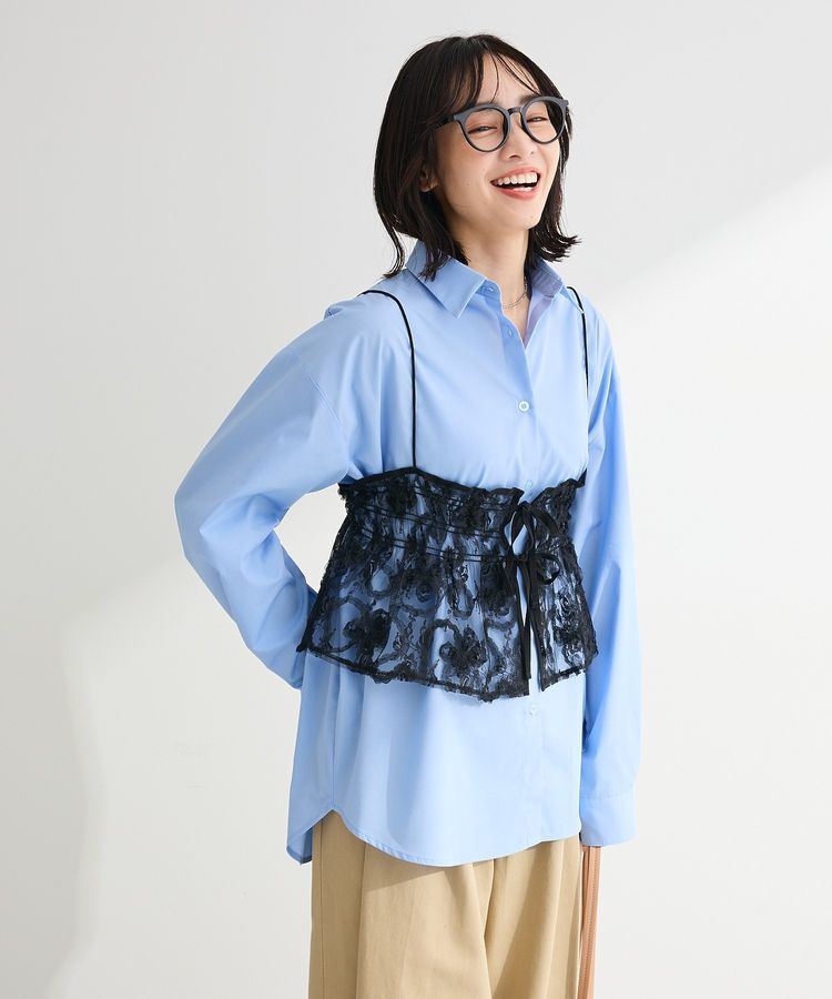 Green Parks「SET2点シャツ+レースビスチェ」|シャツ・ブラウス|