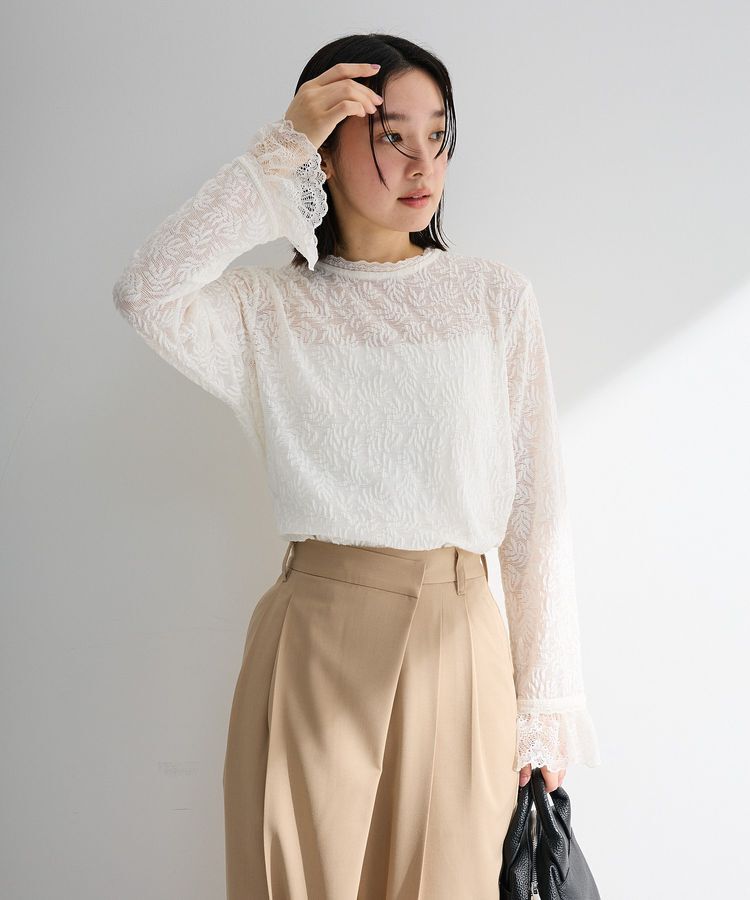 Green Parks「総レースプルオーバー」|インナー|Ecru