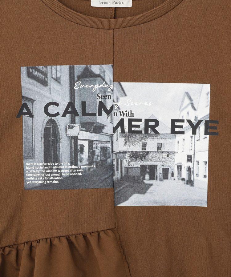 Green Parks「アソート柄ドッキングプルオーバー」|Tシャツ・カットソー|