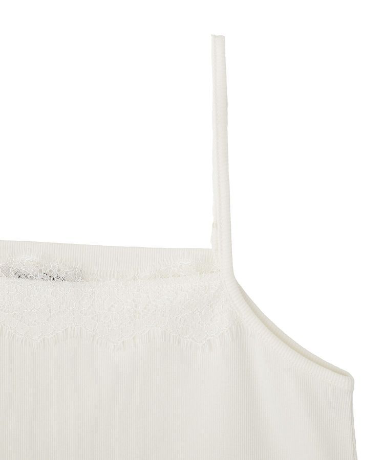 Green Parks「ヒゲレーススクエアキャミソール」|キャミソール|