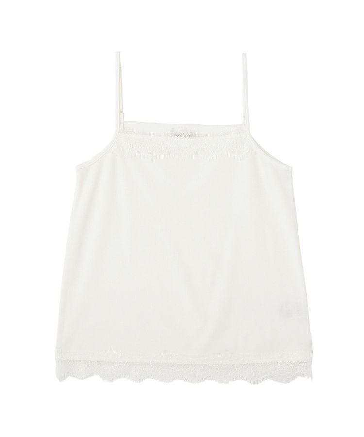 Green Parks「ヒゲレーススクエアキャミソール」|キャミソール|