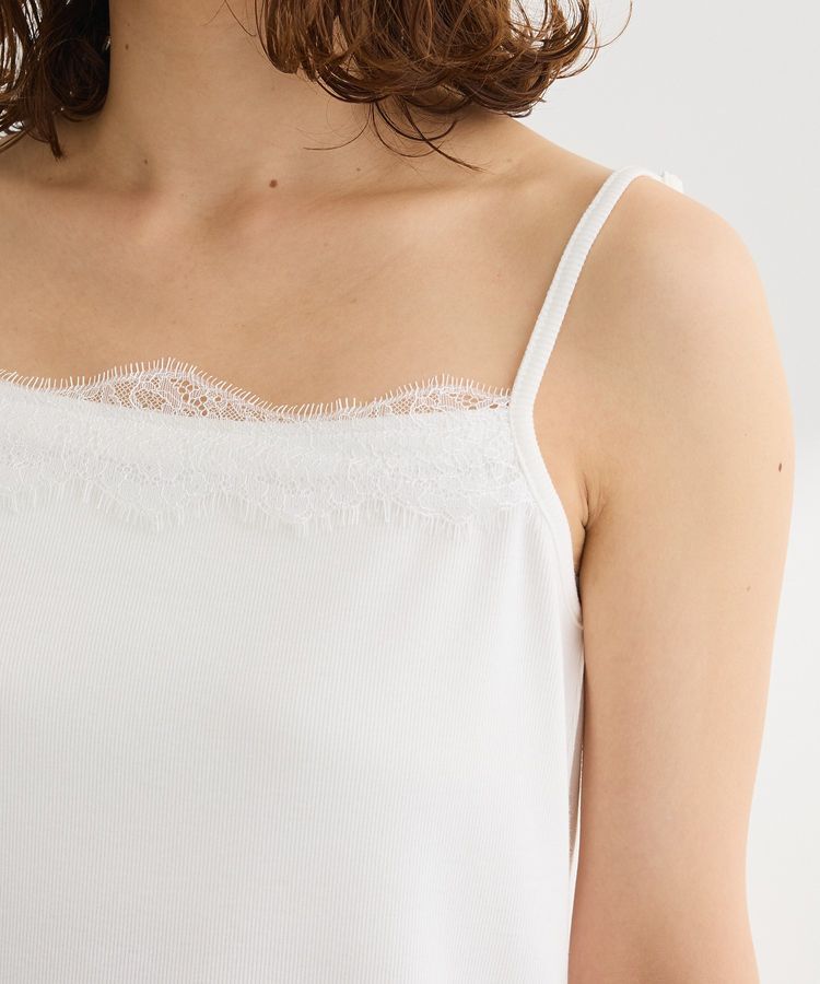 Green Parks「ヒゲレーススクエアキャミソール」|キャミソール|